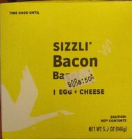 SIZZLI Bacon Bagel 1 EGG + CHEESE