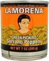 Green Pickled Serrano Peppers