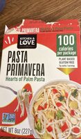 Pasta primavera hearts of palm