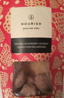 Organic raspberry coconut crunch mini macaroons