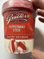 Peppermint stick handcrafted french pot ice cream, peppermint stick