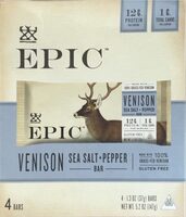 Venison Sea Salt and Pepper Bars