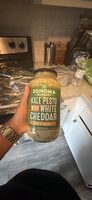 Kale pesto with white cheddar pasta sauce
