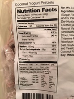 The fresh market, coconut yogurt pretzels
