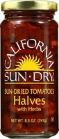 Sun-dried tomato halves with herbs