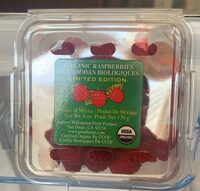 Organic raspberries framboises biologiques