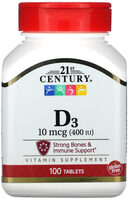 Vitamin D3, 10 mcg (400 IU)