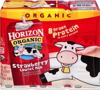 Reduced fat strawberry milk
