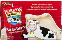 Low fat organic milk box