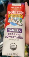 Vanilla Organic Lowfat Milk