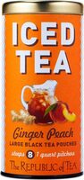 Ginger peach black iced tea large iced tea pouches quarts