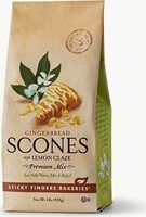 Sticky fingers gingerbread with lemon glaze premium scones mix