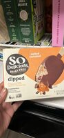 Dipped salted caramel cashewmilk non-dairy frozen dessert