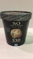 Dairy free salted caramel swirl non dairy frozen mousse