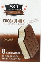 Coconut Milk Non-Dairy Frozen Dessert Coconut Sandwiches