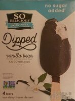 Dipped coconut vanilla bean non-dairy frozen dessert