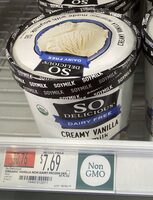 Organic Soymilk Non Dairy Frozen Dessert Creamy Vanilla Quart US/CA