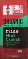 Organic Mint Crunch Dark Chocolate Bar