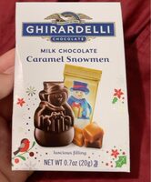 Milk chocolate caramel snowmen