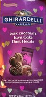 Dark Chocolate Lava Duet Hearts