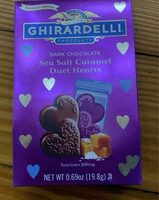 Dark chocolate Sea Salt Caramel Duet Hearts