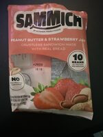 Peanut Butter & Strawberry Jam Crustless Sandwich Made with Real Bread