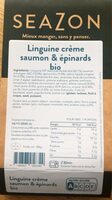 Linguine crème saumon et épinard bio