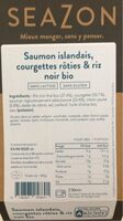 Saumon islandais, courgettes rôties et riz noir bio