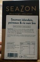 Saumon islandais, poireaux & riz noir bio