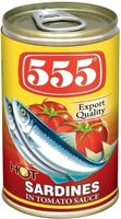 555, Sardines In Tomato Sauce, Hot