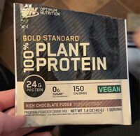 Optimum nutrition rich chocolate fudge plant protein powder