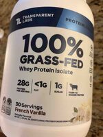 100% Grass-fed Whey Protein Isolate French Vanilla