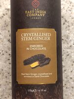 Dark chocolate enrobed ginger