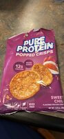 Popped Crisps Sweet Chili flavored protein crisps
