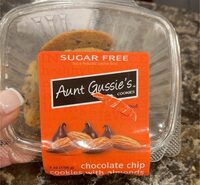 Sugar-free chocolate chip cookie with almonds