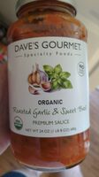 Organic Roasted Garlic & Sweet Basil Pasta Sauce