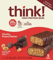 High protein chunky peanut butter bars