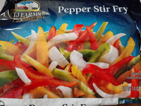 Tj farms select, pepper stir fry onions, red, green & yellow pepper stir fry