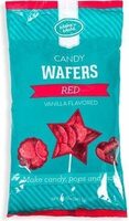Maken mold vanillaflavored melting candy wafers red