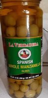 Spanish whole manzanilla olives