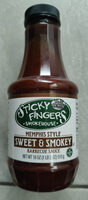 Sticky fingers, smokehouse barbecue sauce, memphis style