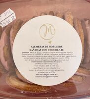Palmeras de hojaldre bañadas con chocolate