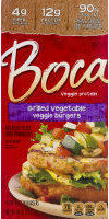 Veggie protein burgers grilled vegetable