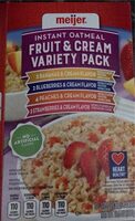 Instant oatmeal fruit and cream variety pack