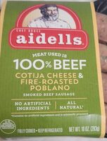 Cotija Cheese & Fire-Roasted Poblano Smoked Beef Sausage