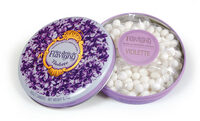 Boite ronde violette usa