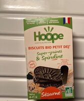 Biscuits bio petit dej’ super graines & spiruline Sésame Hoope