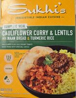 Call flower curry and lintels with naan bread and turmeric rice