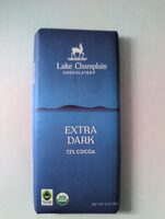 Organic extra dark chocolate candy bar