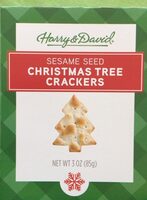 Sesame seed christmas tree crackers